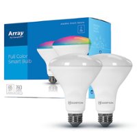 Array by Hampton - BR30 Wi-Fi Smart LED Flood Light Bulb (2-Pack) - Full Color - Front_Zoom