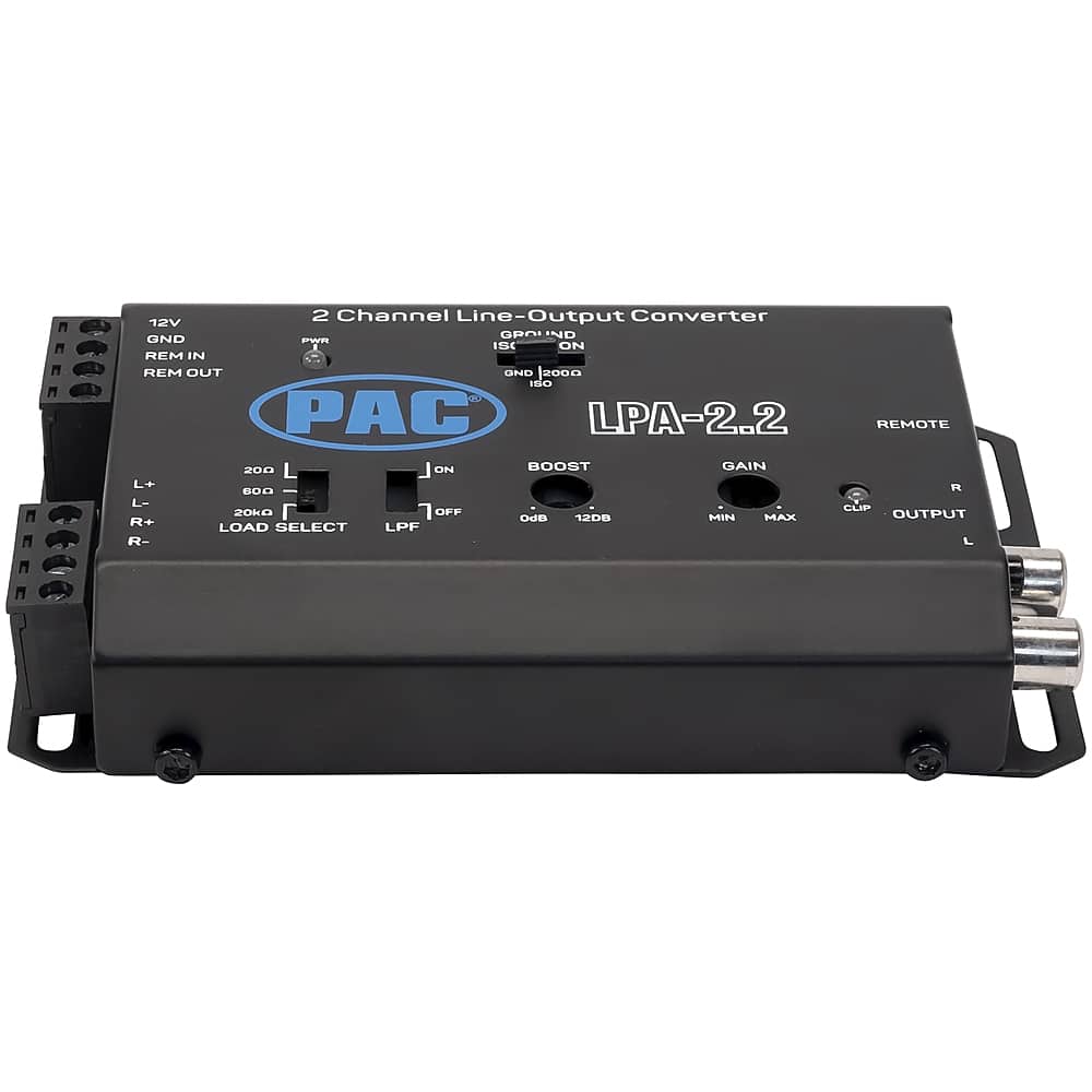 PAC - LocPRO Advanced 2-Channel Active Line Output Converter with Auto Turn-On - Black - Front_Zoom