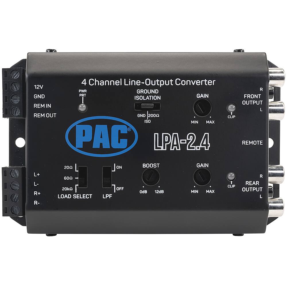 Alt View 11. PAC - LocPRO Advanced 4-Channel Active Line Output Converter with Auto Turn-On - Black.