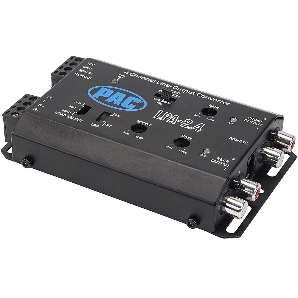 Alt View 12. PAC - LocPRO Advanced 4-Channel Active Line Output Converter with Auto Turn-On - Black.