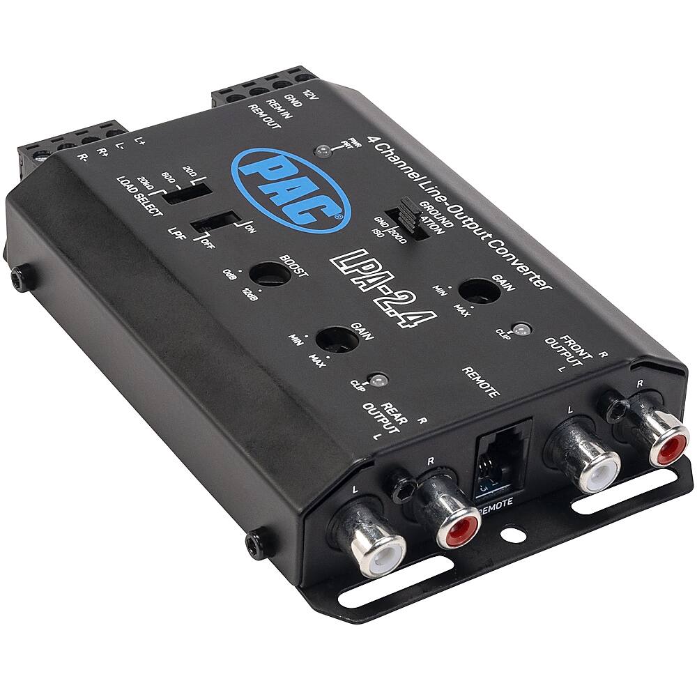 Alt View 13. PAC - LocPRO Advanced 4-Channel Active Line Output Converter with Auto Turn-On - Black.
