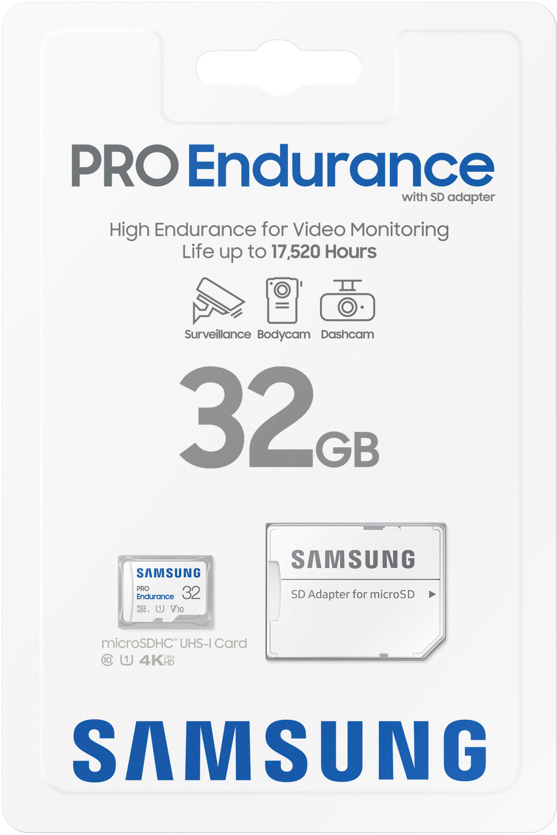 Samsung - Carte mémoire PRO Endurance avec adaptateur 32Go - Carte Micro SD  - Rue du Commerce