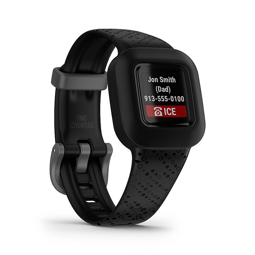 Angle. Garmin - vívofit jr. 3 Kids Fitness Tracker - Black Cosmic.