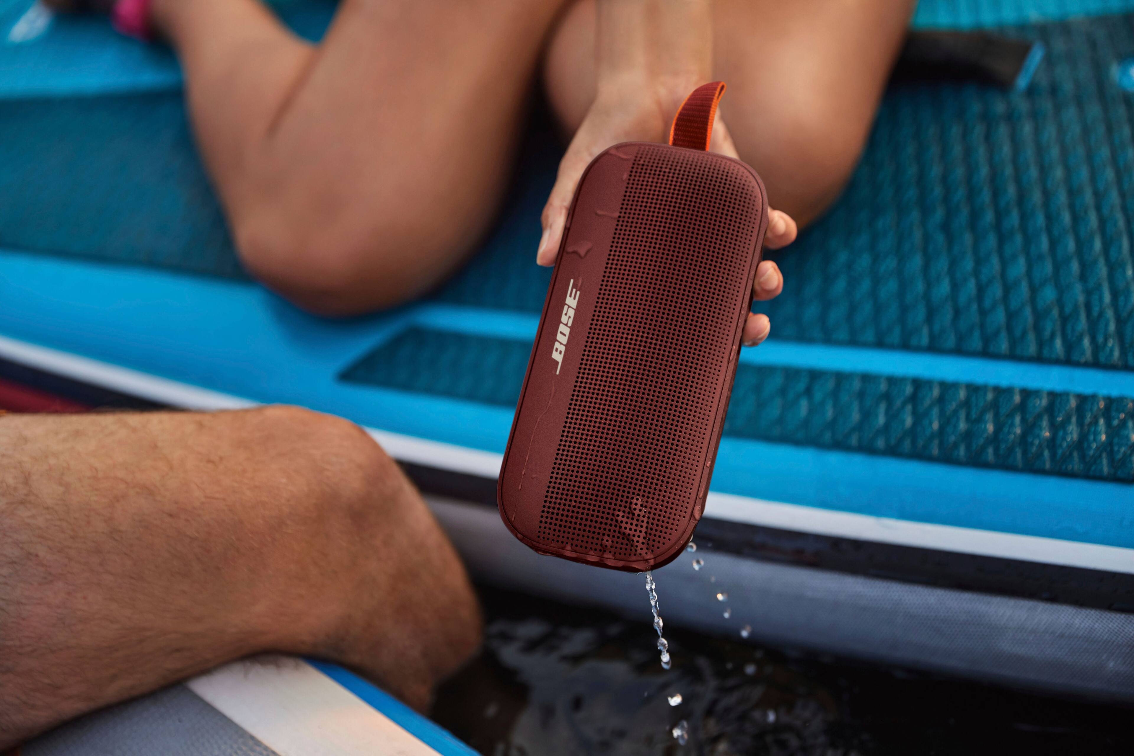 Alt View 11. Bose - SoundLink Flex Portable Bluetooth Speaker with Waterproof/Dustproof Design - Carmine Red.