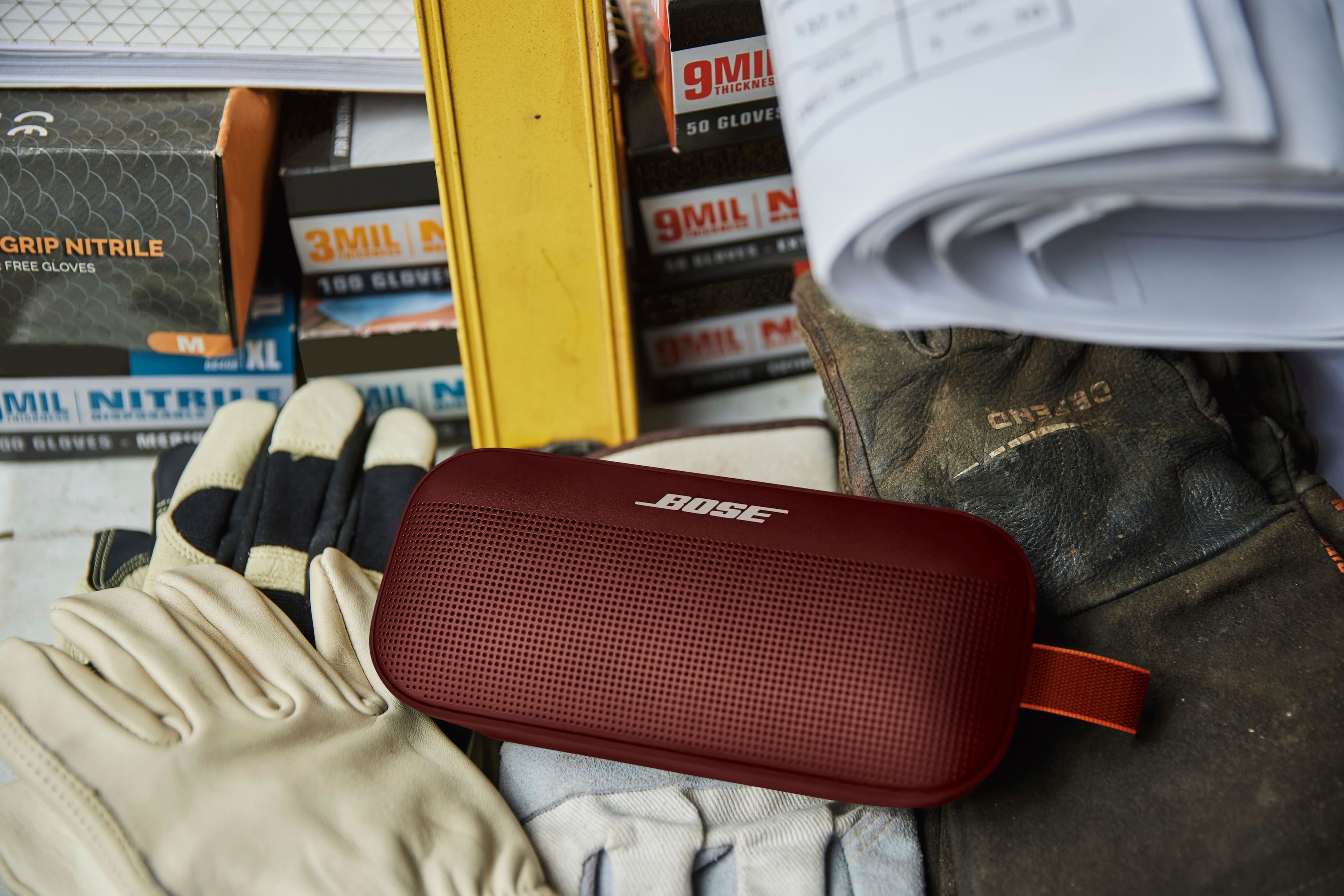 Alt View 1. Bose - SoundLink Flex Portable Bluetooth Speaker with Waterproof/Dustproof Design - Carmine Red.