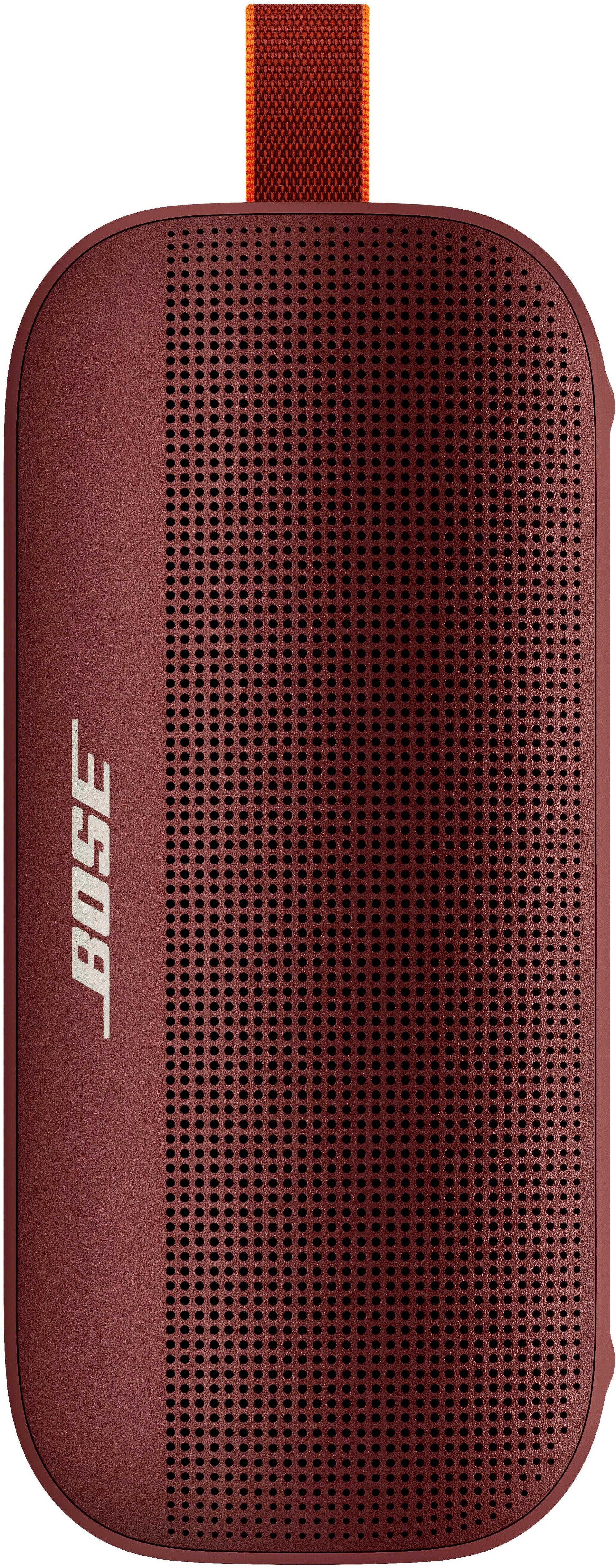 Left. Bose - SoundLink Flex Portable Bluetooth Speaker with Waterproof/Dustproof Design - Carmine Red.