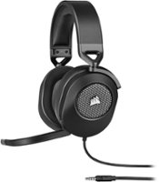 CORSAIR - HS65 SURROUND Wired Gaming Headset for PC, PS5, and PS4 - Black - Front_Zoom