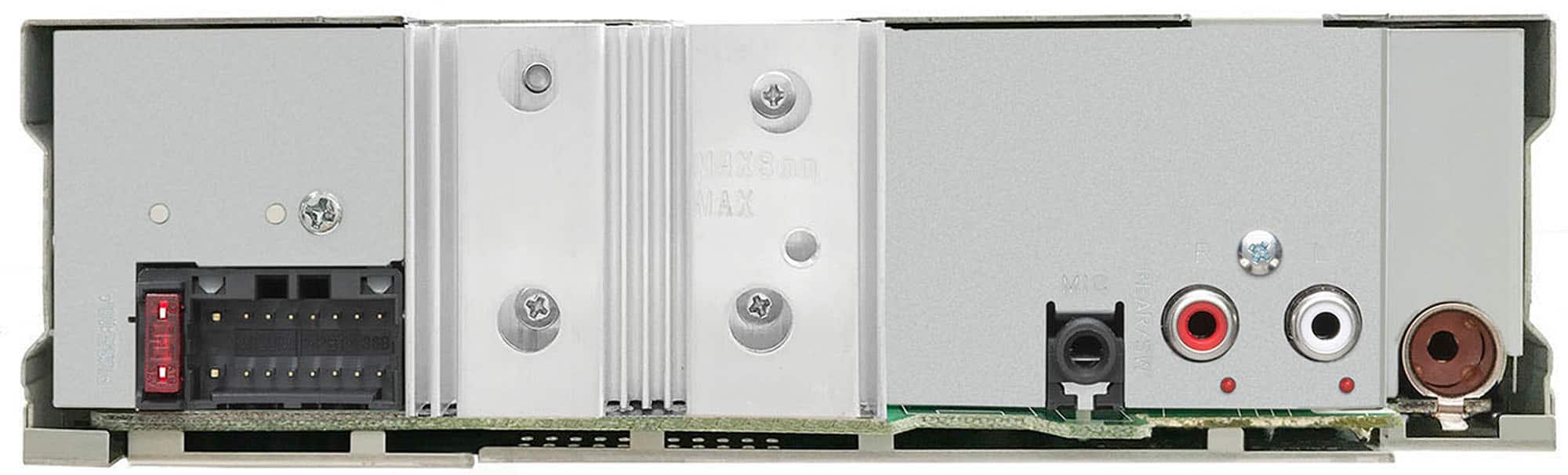 Back. JVC - Bluetooth CD Receiver with Alexa Built-In and USB Rapid Charge, Detachable Faceplate - Black.