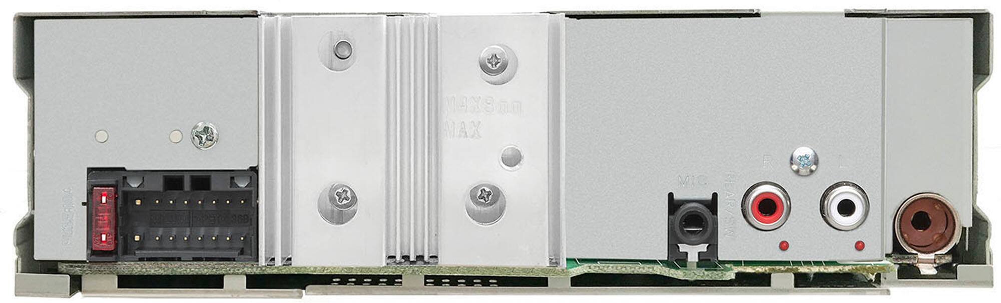 Back. JVC - Bluetooth CD Receiver with Alexa Built-In and USB Rapid Charge, Detachable Faceplate - Black.