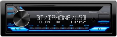 JVC - Bluetooth CD Receiver with Alexa Built-In and USB Rapid Charge, Detachable Faceplate - Black - Front_Zoom