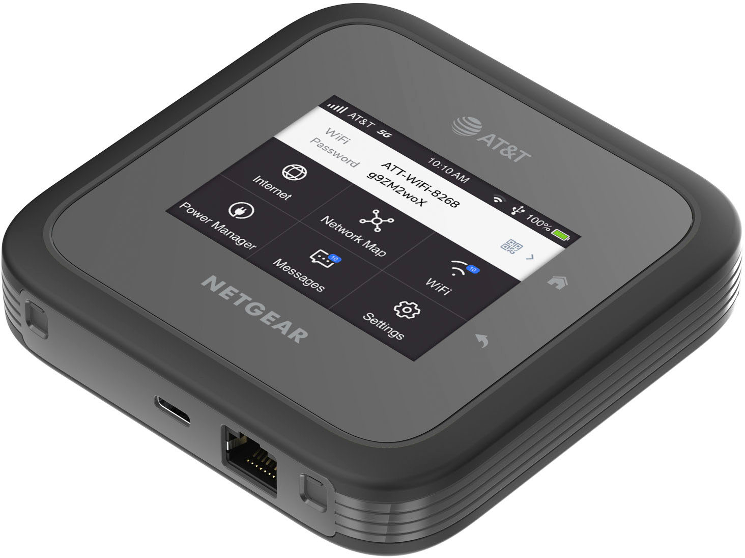 Left View: NETGEAR - Nighthawk M1 4G LTE Mobile Hotspot Router (Unlocked)