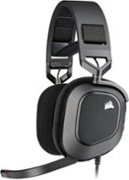 CORSAIR - HS80 RGB Wired Gaming Headset for PC - Carbon - Front_Zoom