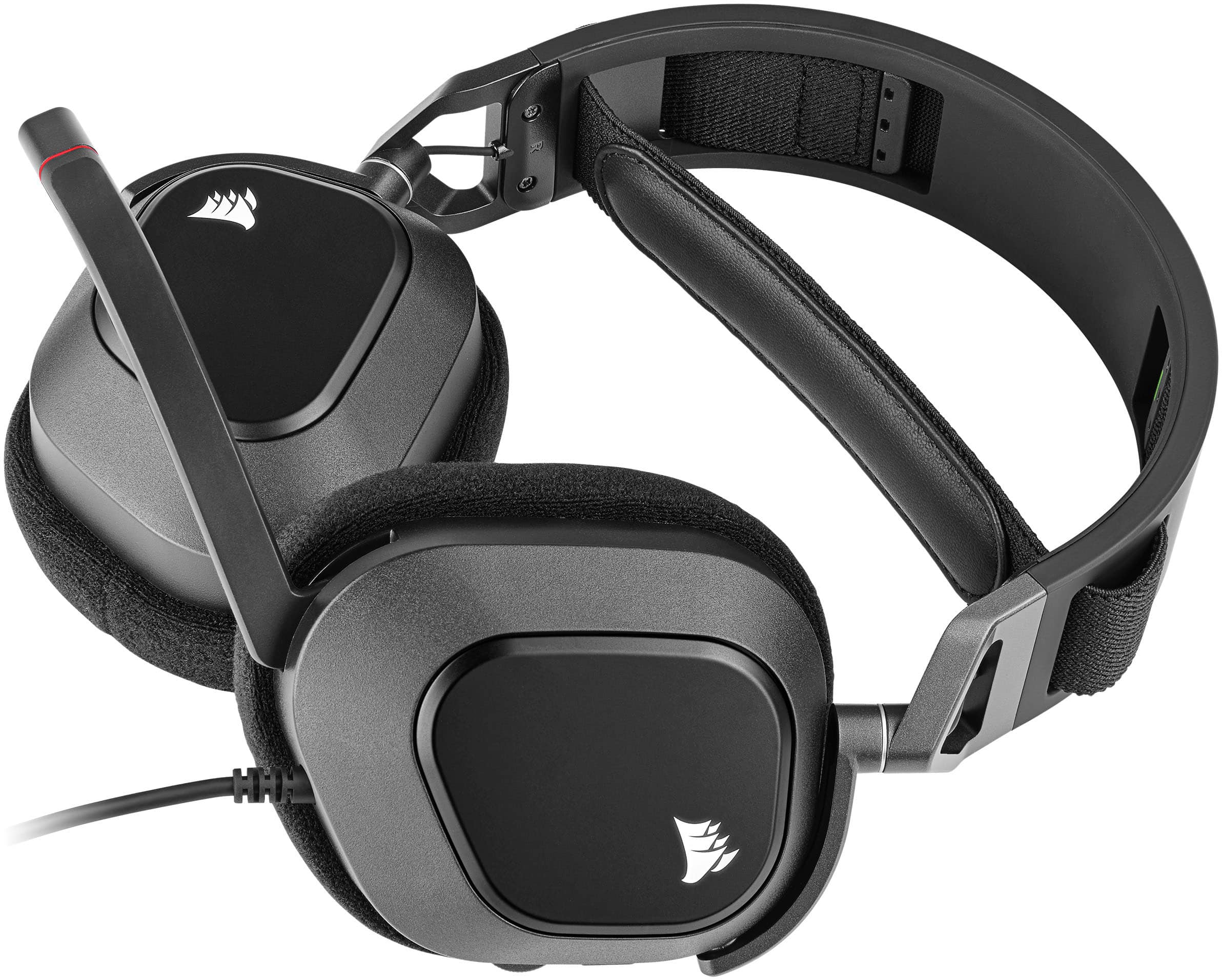 Alt View 11. CORSAIR - HS80 RGB Wired Gaming Headset for PC - Carbon.