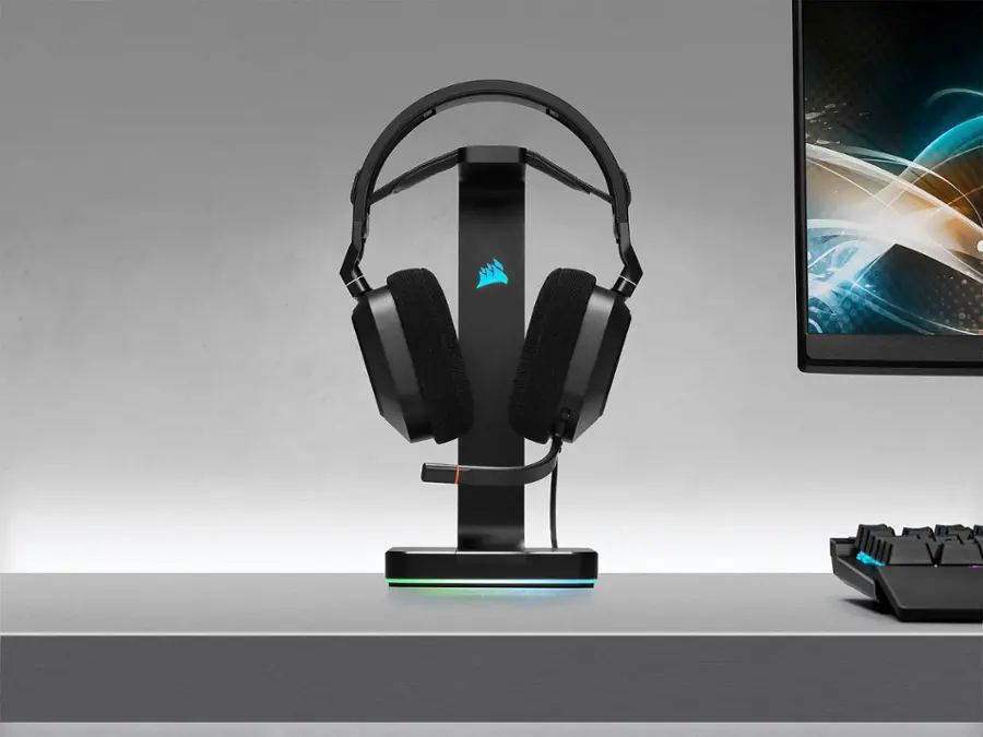 Alt View 17. CORSAIR - HS80 RGB Wired Gaming Headset for PC - Carbon.