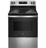 Front. GE - 5.0 Cu. Ft. Freestanding Electric Range - Stainless Steel.