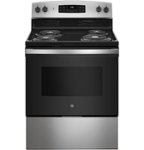 Front. GE - 5.0 Cu. Ft. Freestanding Electric Range - Stainless Steel.
