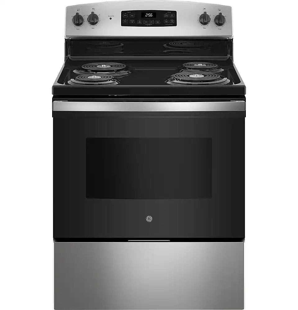 GE - 5.0 Cu. Ft. Freestanding Electric Range - Stainless Steel