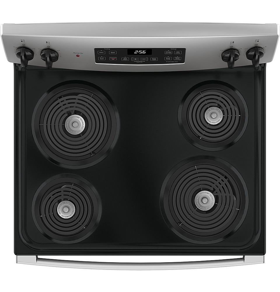 Alt View 1. GE - 5.0 Cu. Ft. Freestanding Electric Range - Stainless Steel.