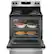 Left. GE - 5.0 Cu. Ft. Freestanding Electric Range - Stainless Steel.