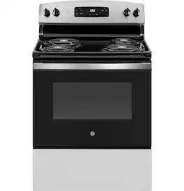GE - 5.0 Cu. Ft. Freestanding Electric Range - Stainless Steel