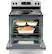 Left. GE - 5.0 Cu. Ft. Freestanding Electric Range - Stainless Steel.