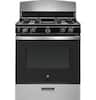 Front. GE - 4.8 Cu. Ft. Freestanding Gas Range - Stainless Steel.