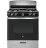 GE - 30 in. Wide 4 Burners 4.8 Cu. Ft. Freestanding Gas Range with Precise Simmer Burner and Sealed Cooktop Burners - Stainless Steel