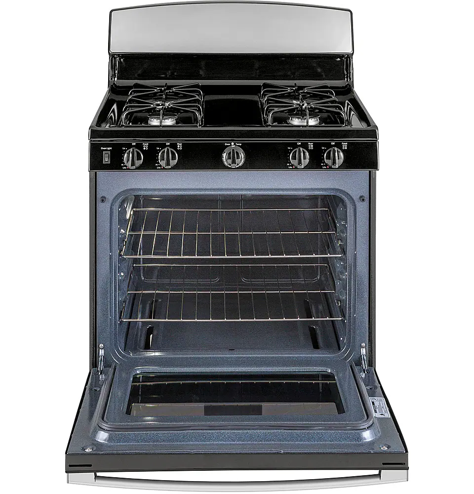 Alt View 11. GE - 4.8 Cu. Ft. Freestanding Gas Range - Stainless Steel.