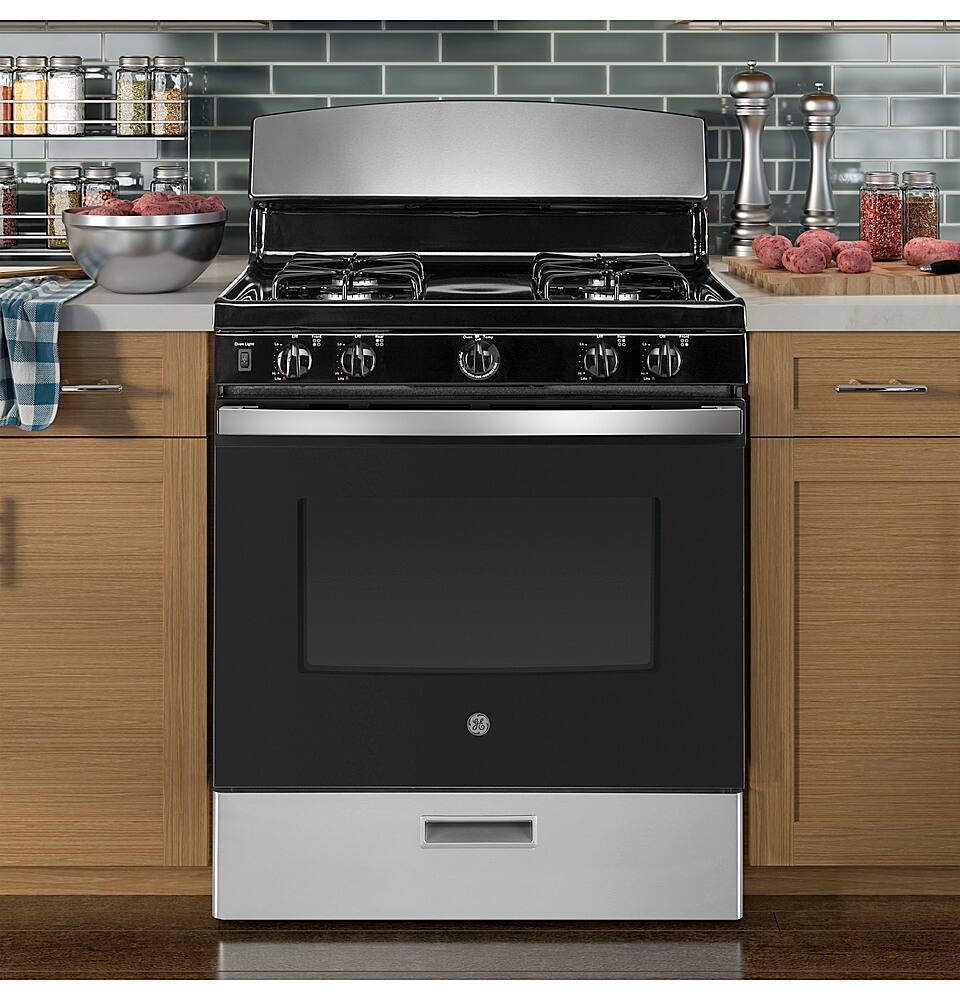 Alt View 14. GE - 4.8 Cu. Ft. Freestanding Gas Range - Stainless Steel.