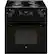 Front. GE - 3.0 Cu. Ft. Self-Cleaning Drop-In Electric Range - Black on Black.