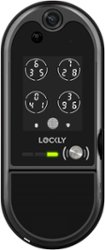 Lockly - Vision Elite Smart Lock Deadbolt with App/Electronic Guest/Touchscreen - Matte Black - Front_Zoom