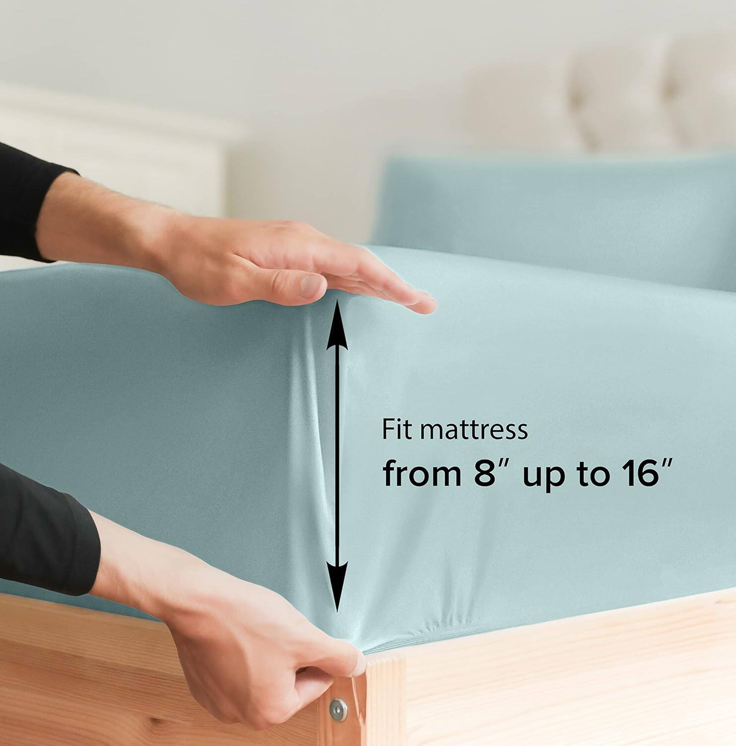 Fit mattress from 8" up to 16"