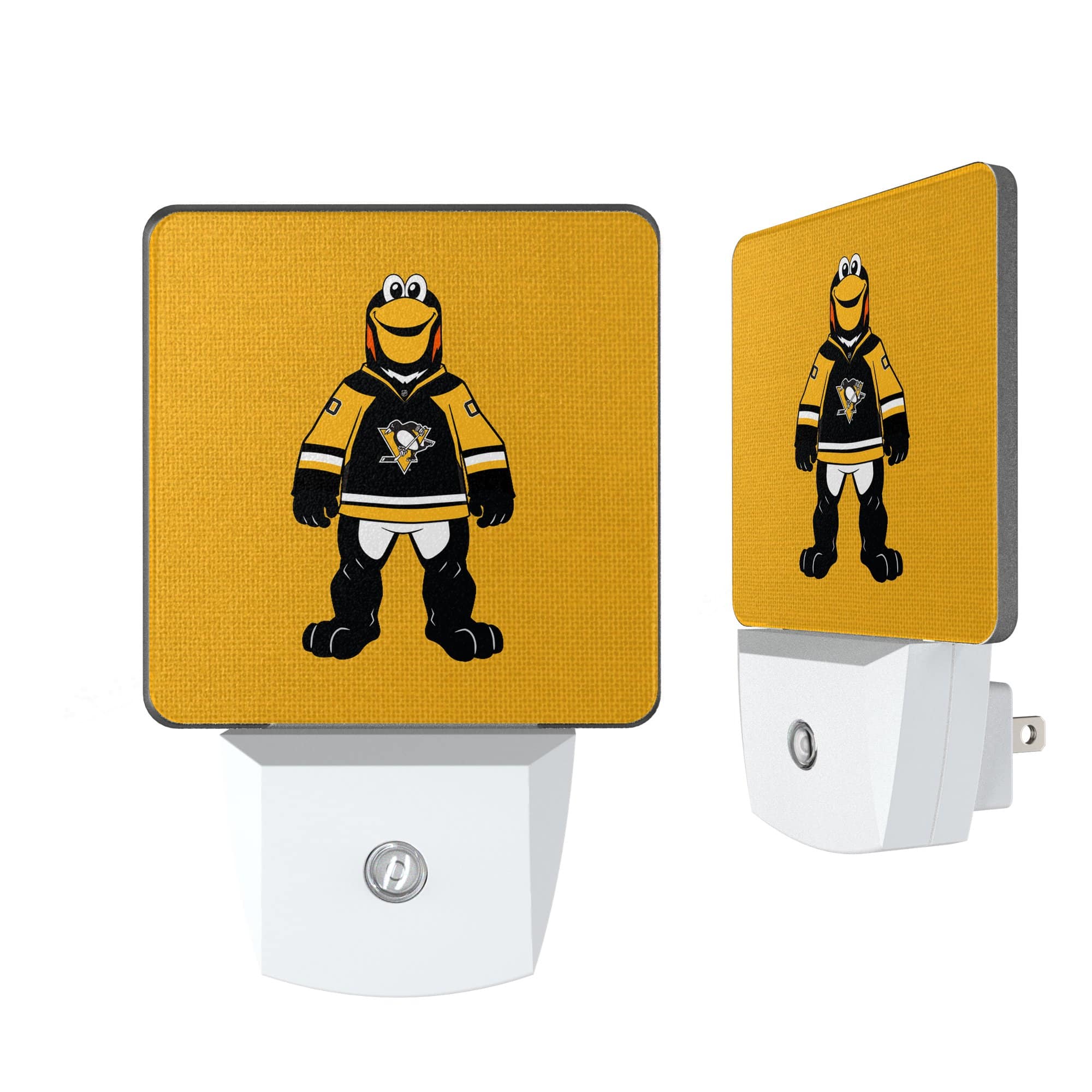 Keyscaper - Pittsburgh Penguins 2-Pack Solid Design Mascot Nightlight Set - White