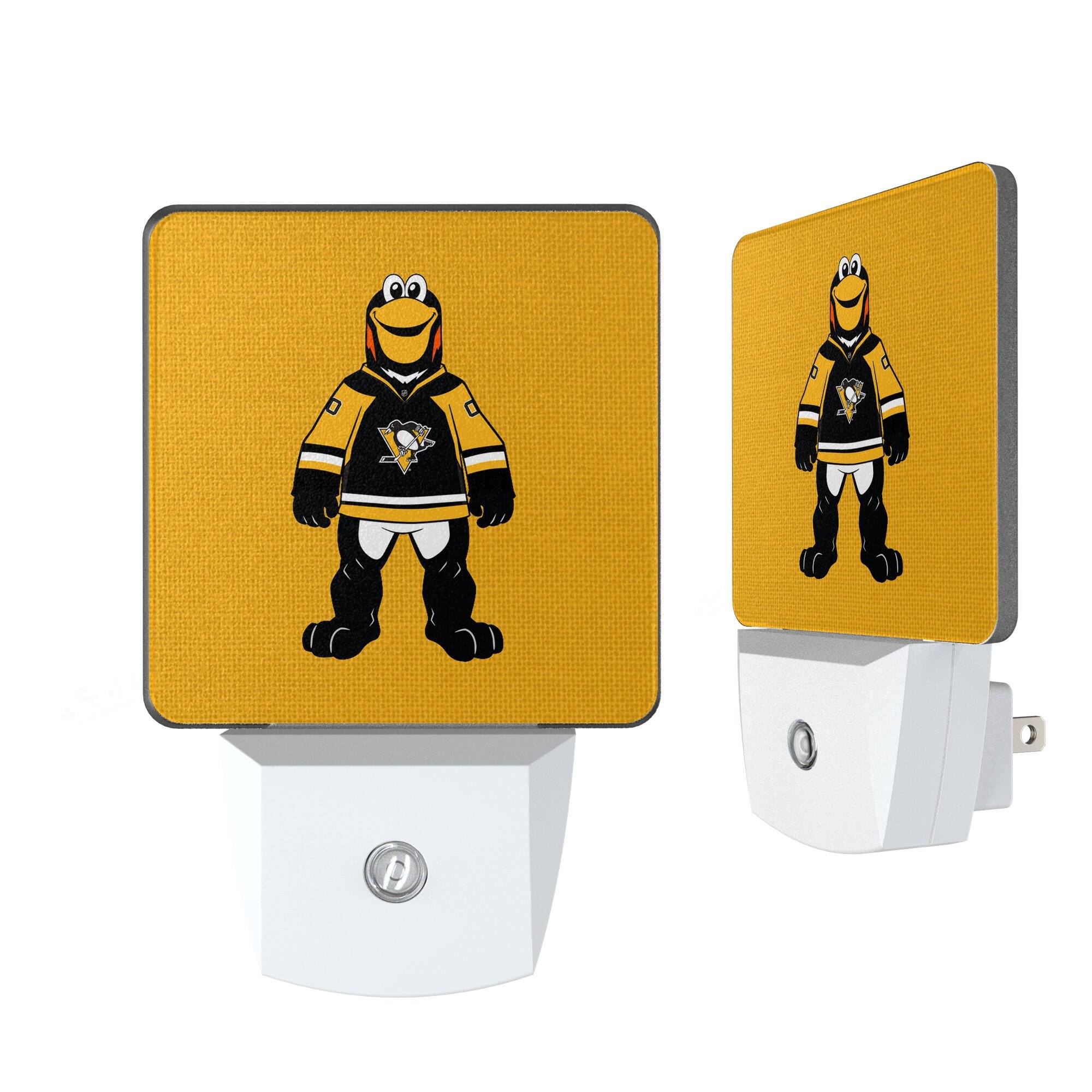 Keyscaper - Pittsburgh Penguins 2-Pack Solid Design Mascot Nightlight Set - White