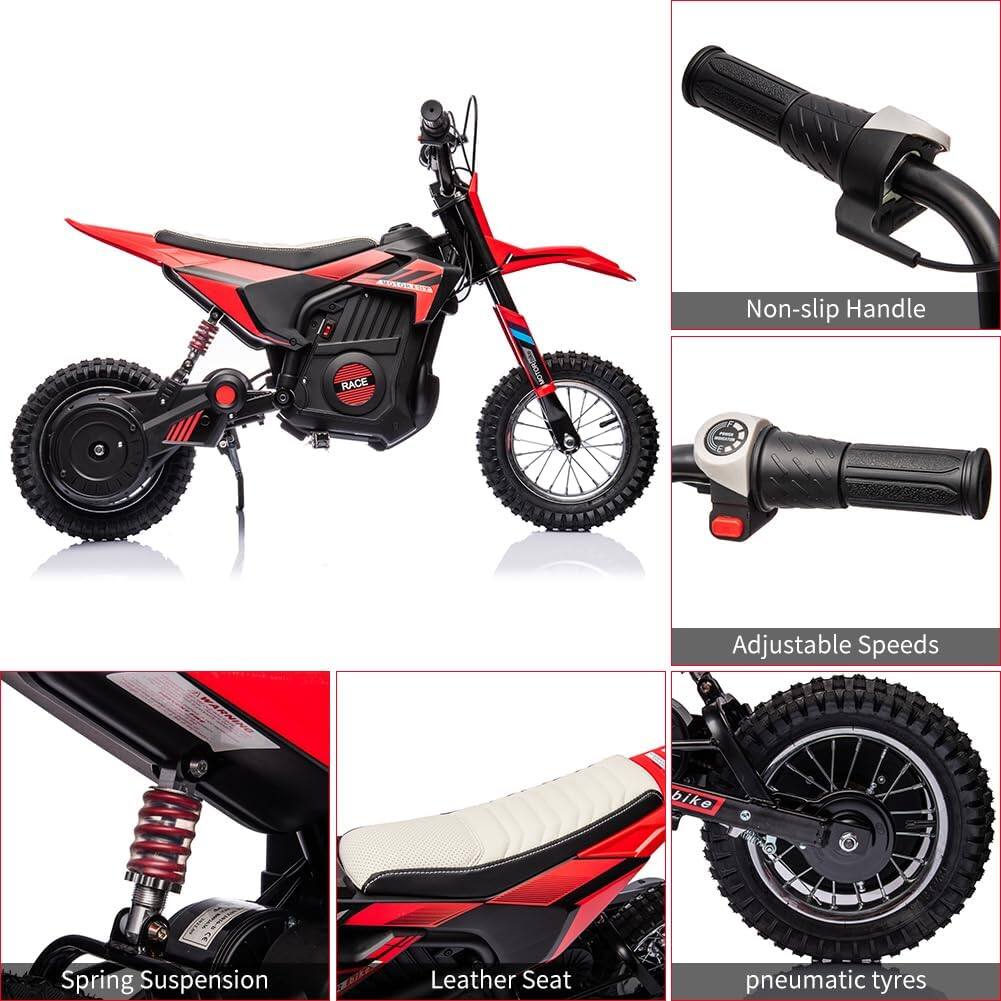 - Non-slip Handle
- Adjustable Speeds
- Spring Suspension
- Leather Seat
- Pneumatic Tyres