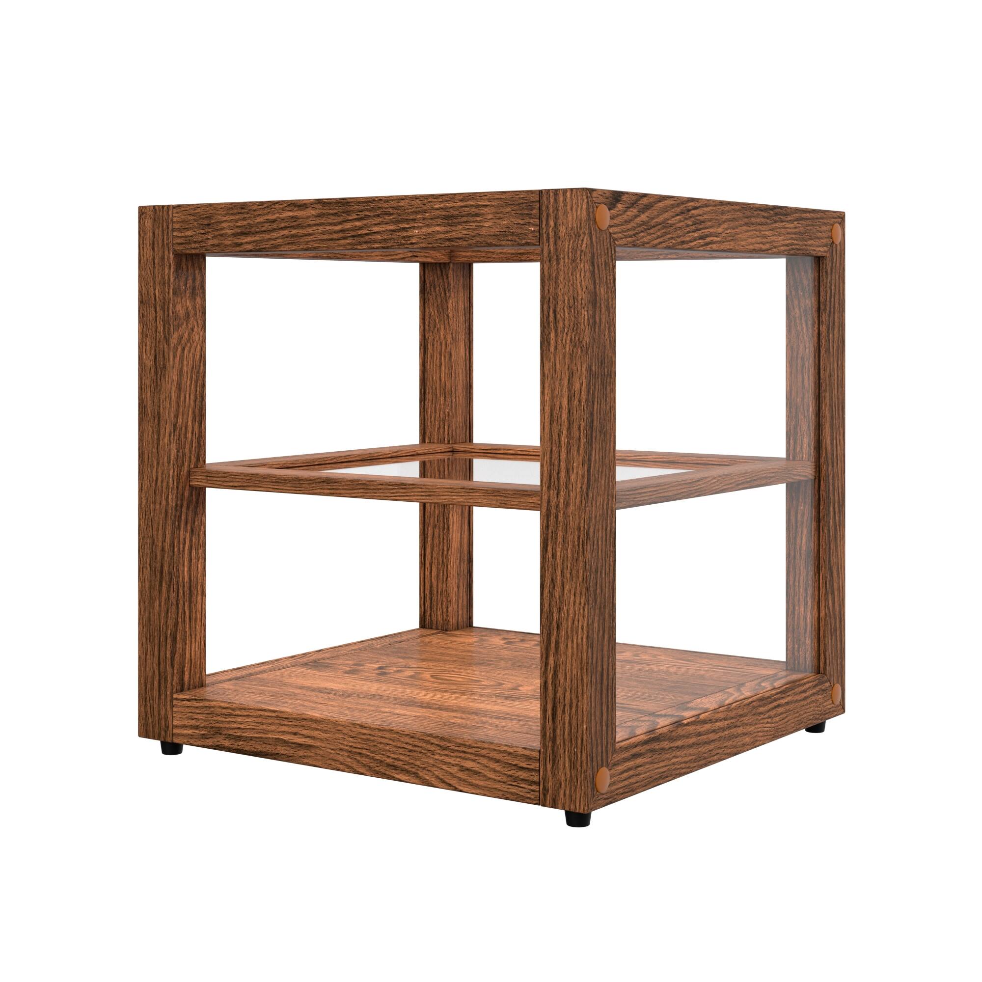 Alt View 5. Koolmore - 15 In. Artisan Dark Wooden Bakery Display Square Case 1 Cu. ft. (KM-BDW-15D) - Dark ash wood color.