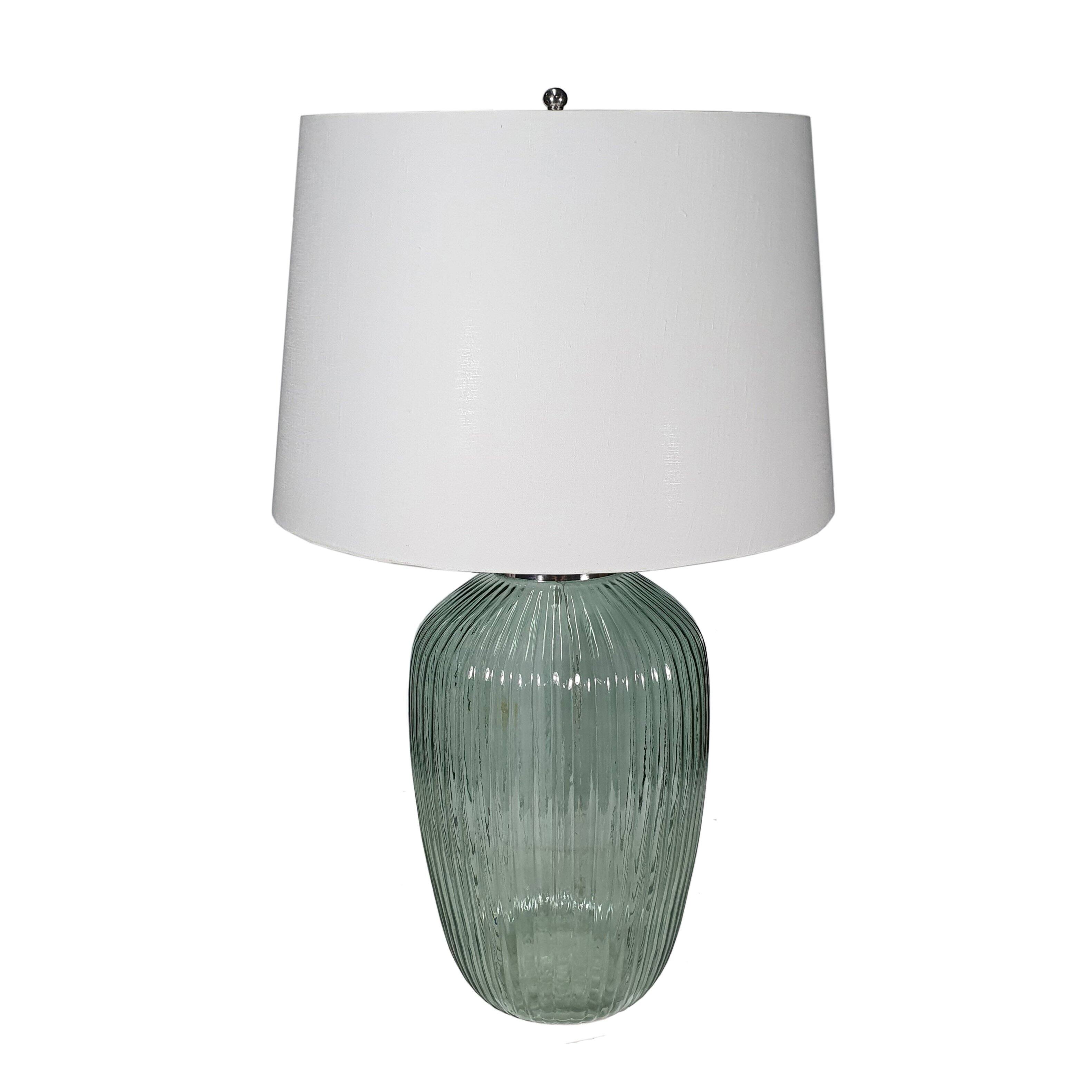 Front. APRILSOUL - Glass refreshing pop of color to any part of your home with a round table lamp.