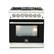 Front. Forno Appliances - Capriasca 4.32 Cu. Ft. Freestanding Dual Fuel Electric Range with Convection Oven - Black Door.