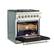 Alt View 1. Forno Appliances - Capriasca 4.32 Cu. Ft. Freestanding Dual Fuel Electric Range with Convection Oven - Black Door.