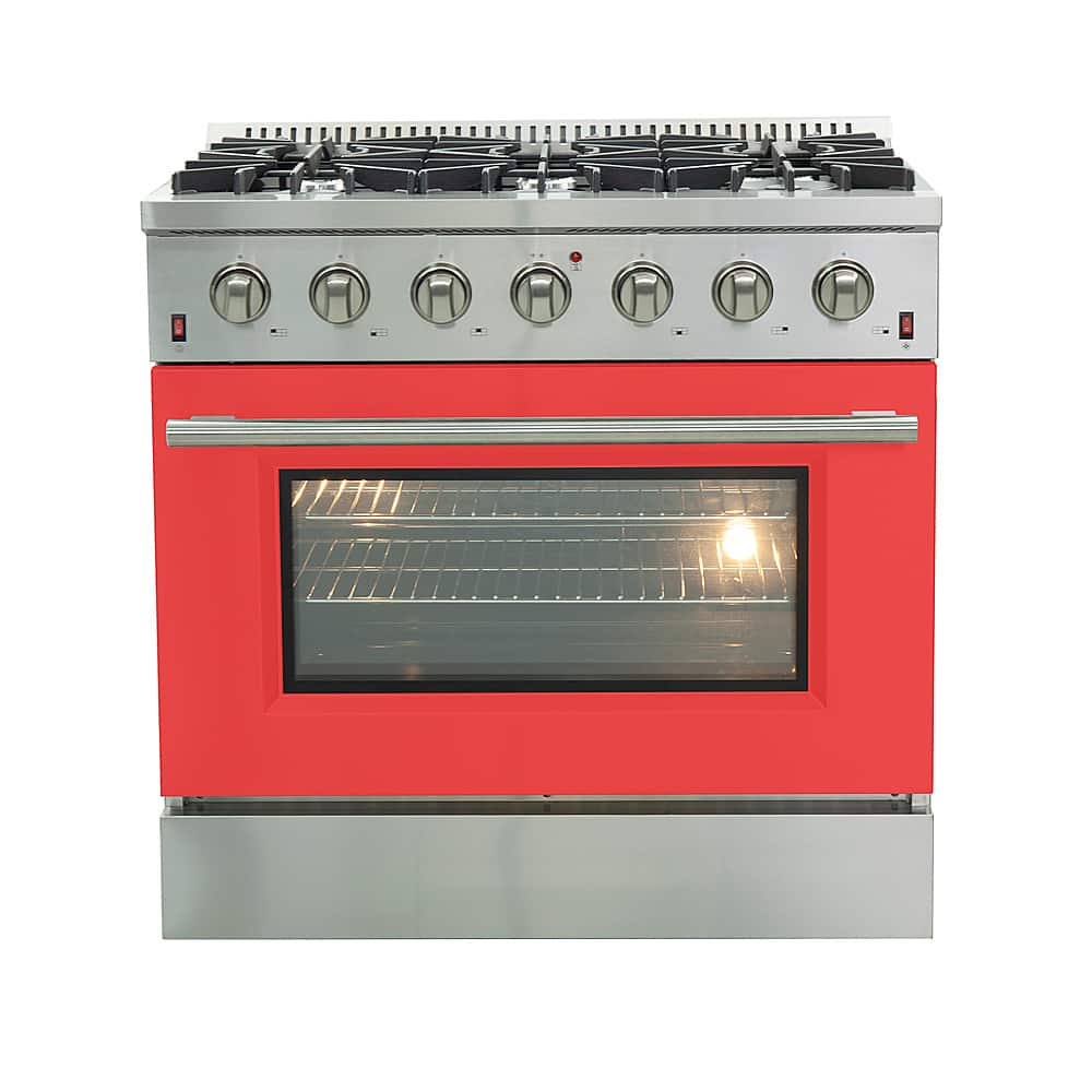 Forno Appliances - Galiano 5.36 Cu. Ft. Freestanding Gas Range with Convection Oven - Red - Front_Zoom