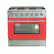 Front. Forno Appliances - Galiano - 5.36 Cu. Ft. Freestanding Gas Range with Convection Oven - Red Door - Red.