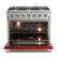 Alt View 1. Forno Appliances - Galiano - 5.36 Cu. Ft. Freestanding Gas Range with Convection Oven - Red Door - Red.