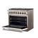 Alt View 1. Forno Appliances - Capriasca 5.36 Cu. Ft. Freestanding Dual Fuel Electric Range with Convection Oven - White Door.