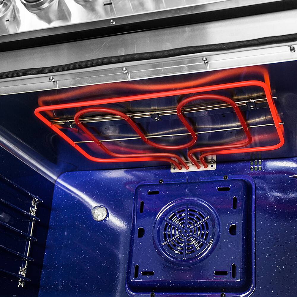 Alt View 11. Forno Appliances - Capriasca 4.32 Cu. Ft. Freestanding Dual Fuel Electric Range with Convection Oven - White Door.