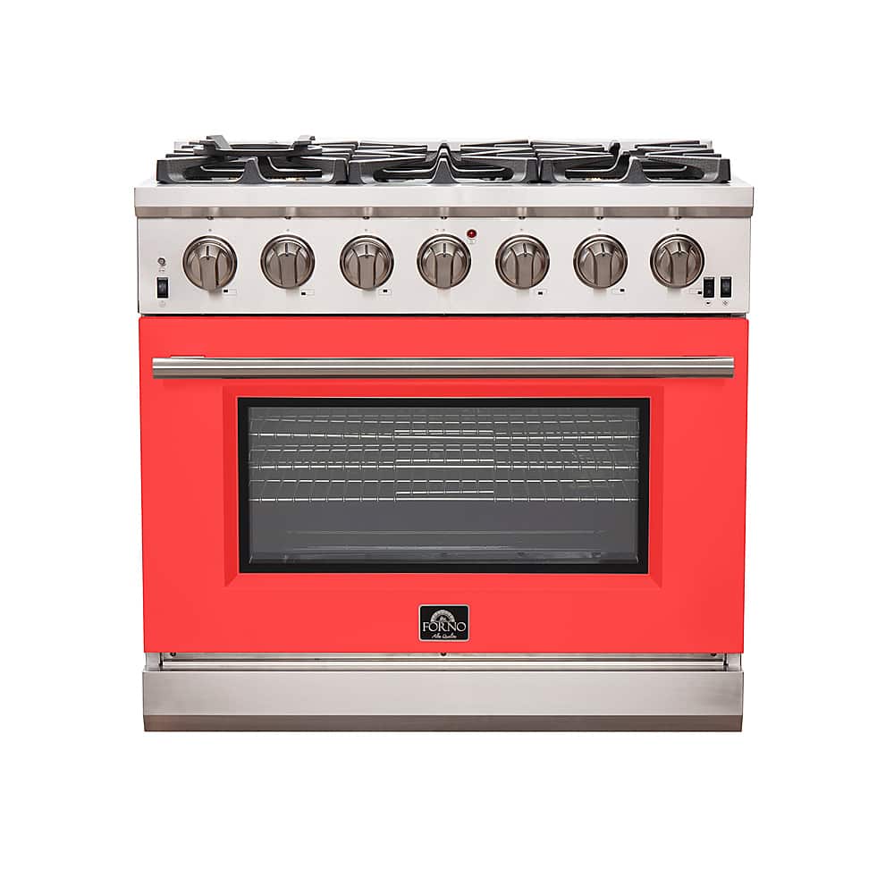 Forno Appliances - Capriasca 5.36 Cu. Ft. Freestanding Gas Range with Convection Oven - Red - Front_Zoom