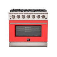 Forno Appliances - Capriasca 5.36 Cu. Ft. Freestanding Gas Range with Convection Oven - Red Door - Red - Front_Zoom