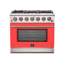 Forno Appliances - Capriasca 5.36 Cu. Ft. Freestanding Gas Range with Convection Oven - Red Door - Red Door - Front_Zoom
