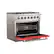 Alt View 1. Forno Appliances - Capriasca 5.36 Cu. Ft. Freestanding Gas Range with Convection Oven - Red Door - Red.