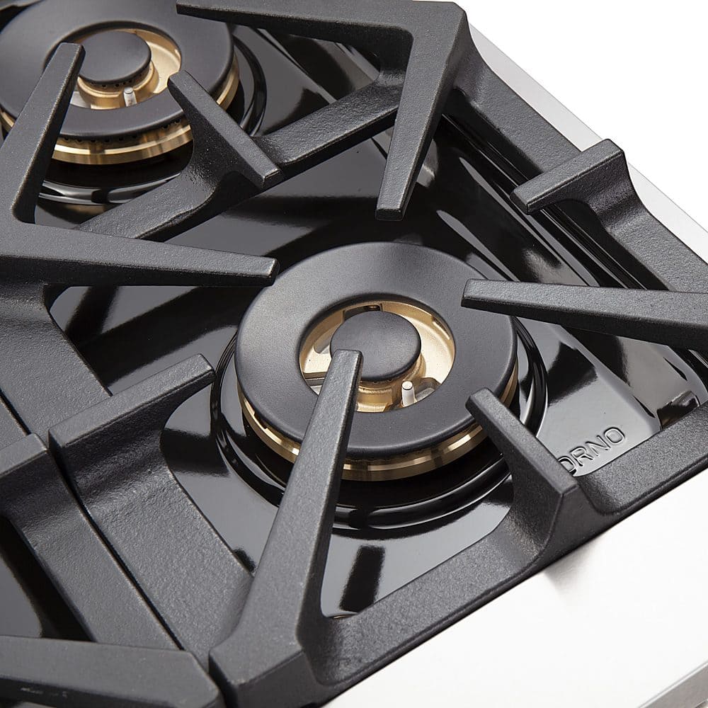 Alt View 17. Forno Appliances - Capriasca 6.58 Cu. Ft. Freestanding Gas Range with Convection Ovens - Red Door - Red.