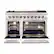 Left. Forno Appliances - Capriasca 6.58 Cu. Ft. Freestanding Gas Range with Convection Ovens - White.